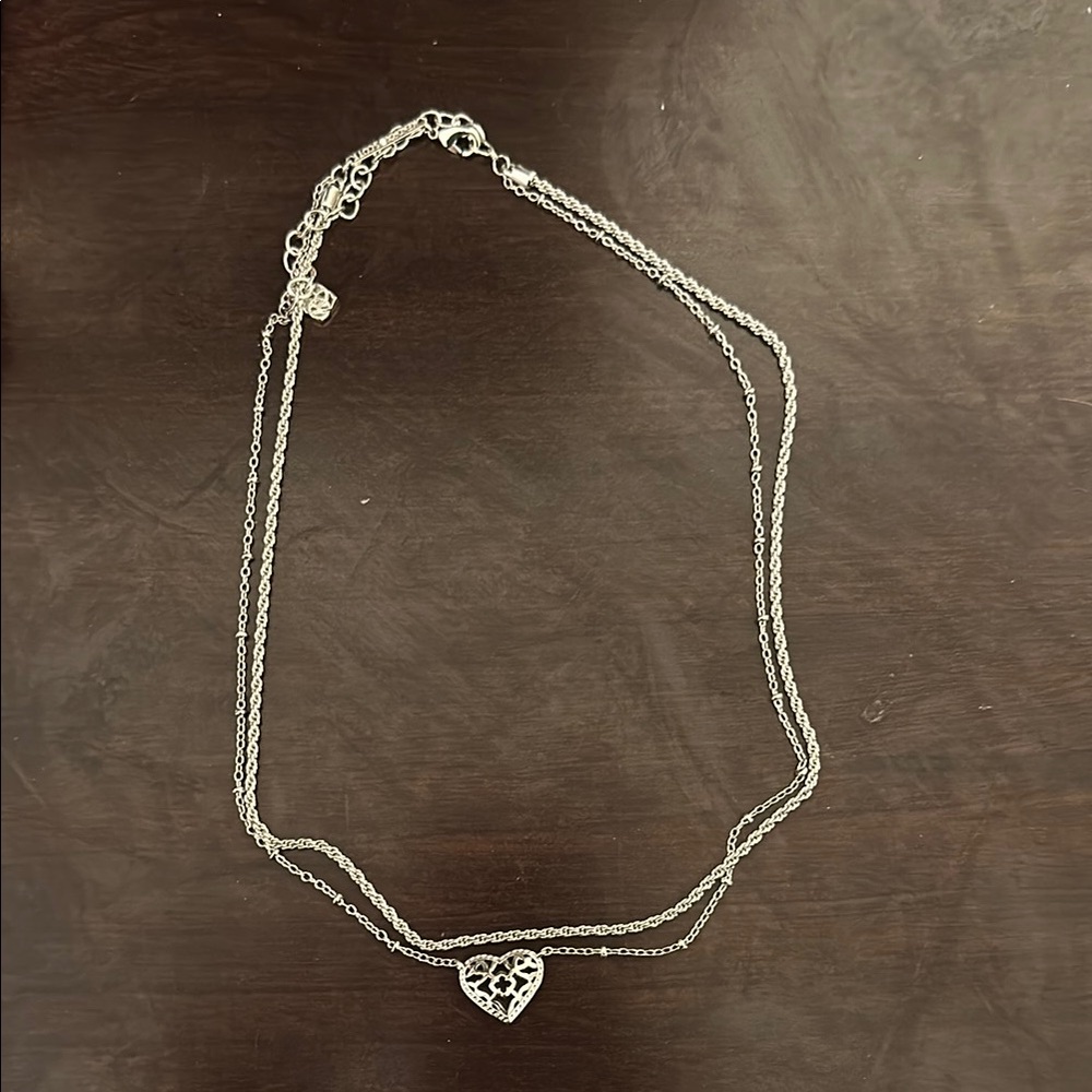 Silver Heart Pendant Necklace